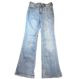 Nine West Womens High Rise Bootcut Jeans Light Wash Side Slit Hem Size 8 K2